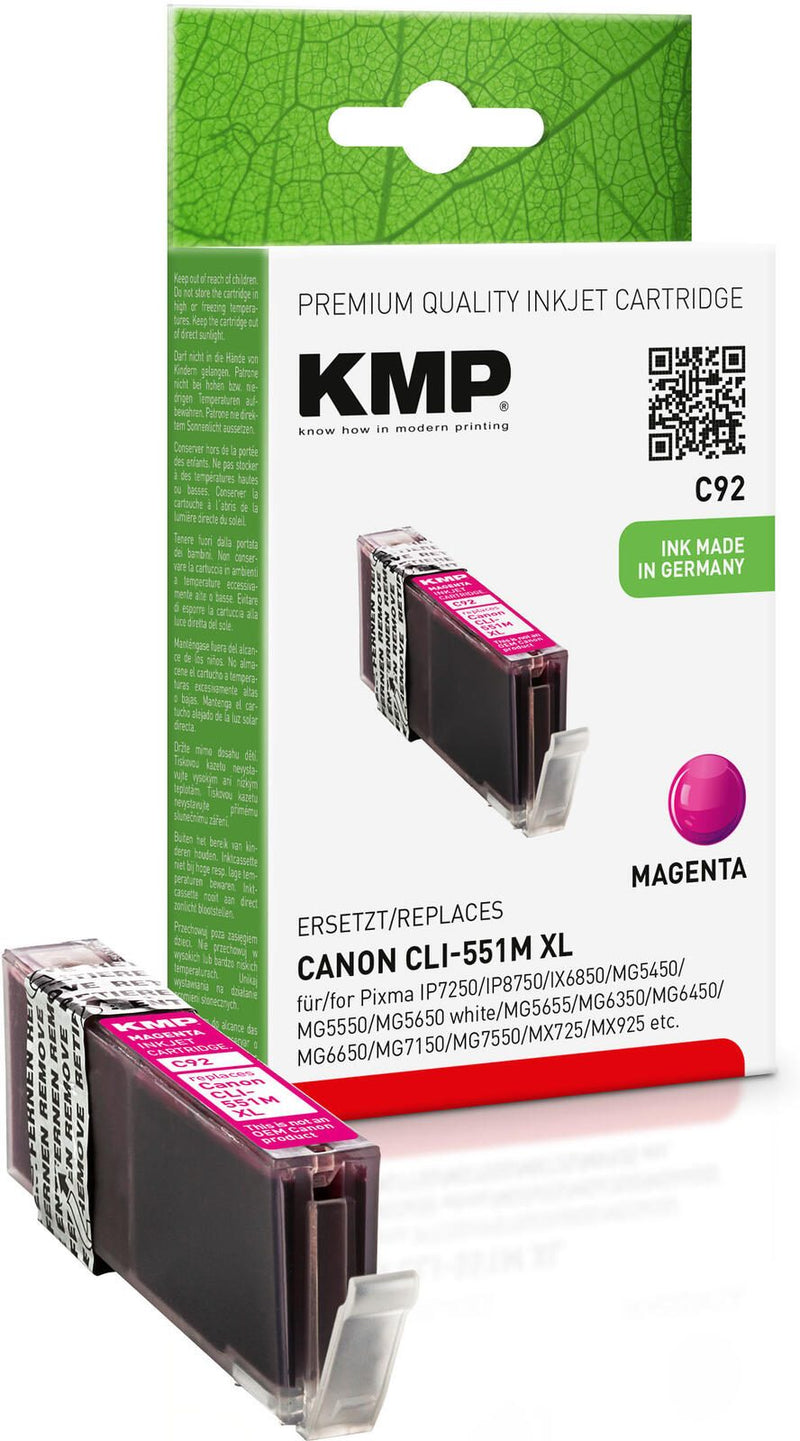 KMP Druckerpatrone C92 magenta kompatibel zu Canon CLI-551 XL M