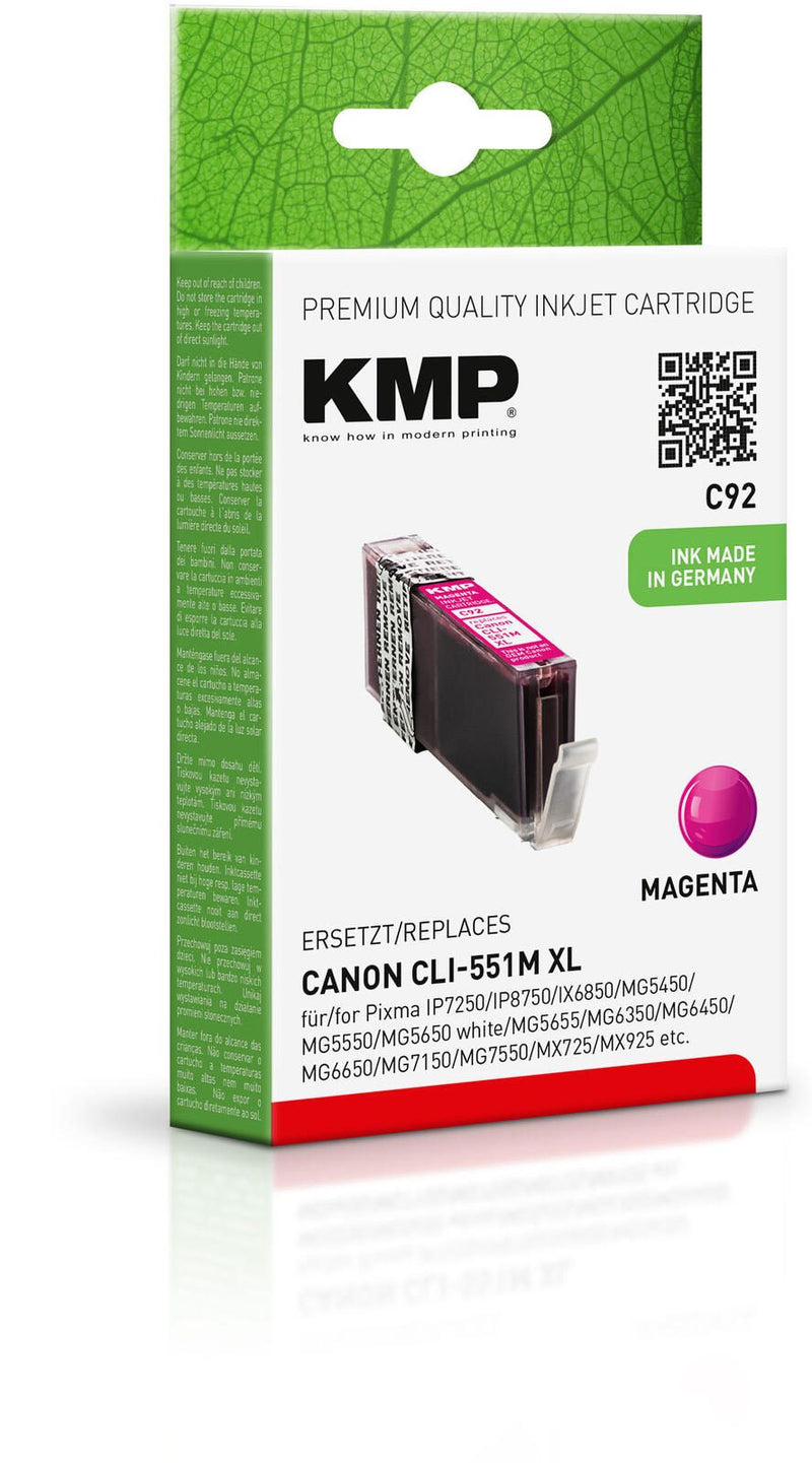 KMP Druckerpatrone C92 magenta kompatibel zu Canon CLI-551 XL M