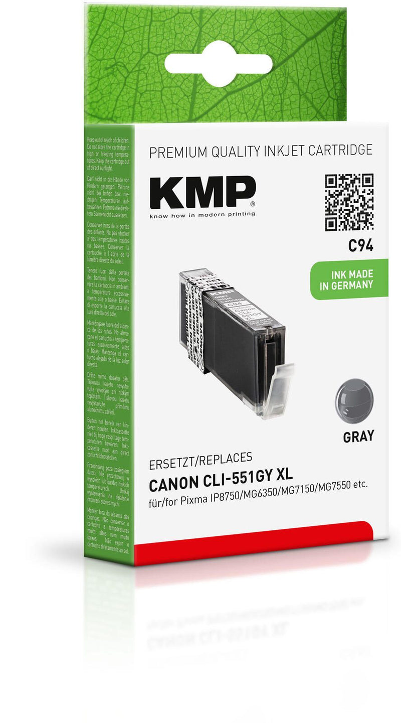 KMP Druckerpatrone C94 grau kompatibel zu Canon CLI-551 XL GY