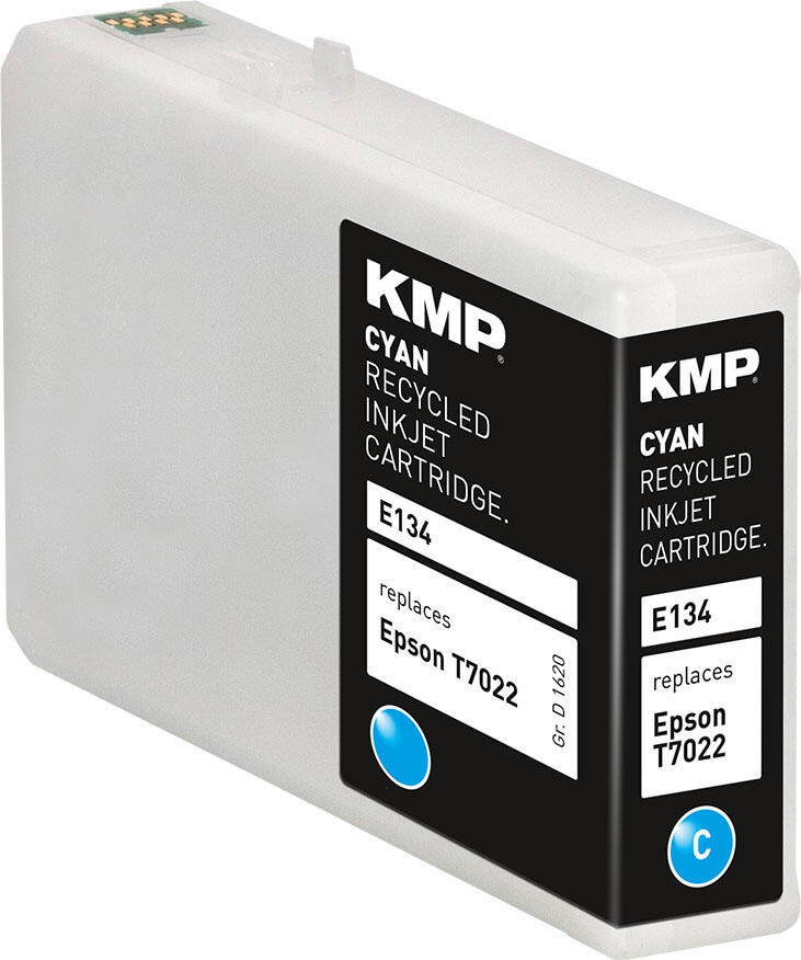 KMP Druckerpatrone E134 cyan kompatibel zu EPSON T7022XL