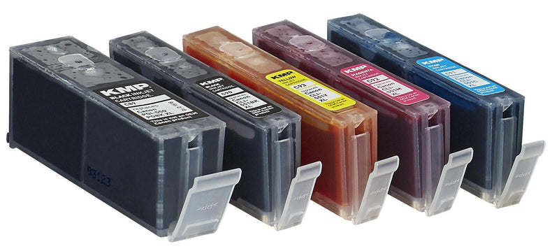 KMP Druckerpatronen C100V pigmentschwarz, schwarz, cyan, magenta, gelb kompatibel zu Canon PGI-550 XL BK, CLI-551 XL BK/