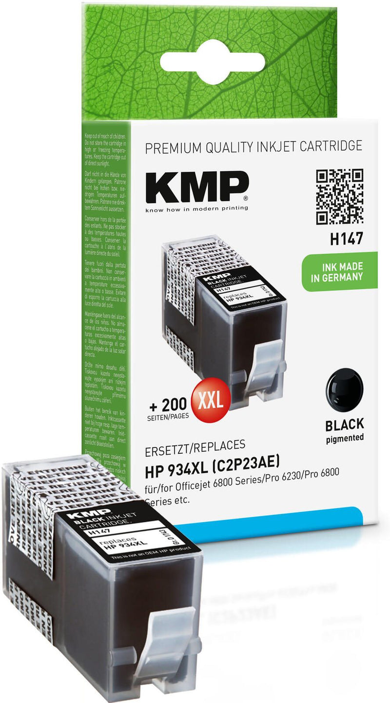 KMP Druckerpatrone H147 schwarz kompatibel zu HP 934XL (C2P23AE)
