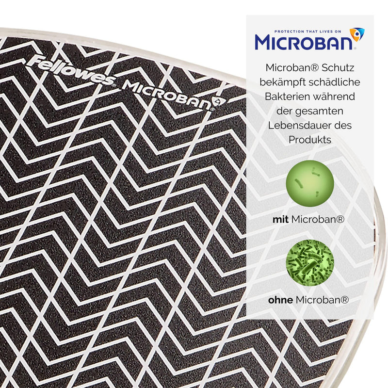 Fellowes Mousepad mit Handgelenkauflage Photo Gel Zick-Zack schwarz, weiß