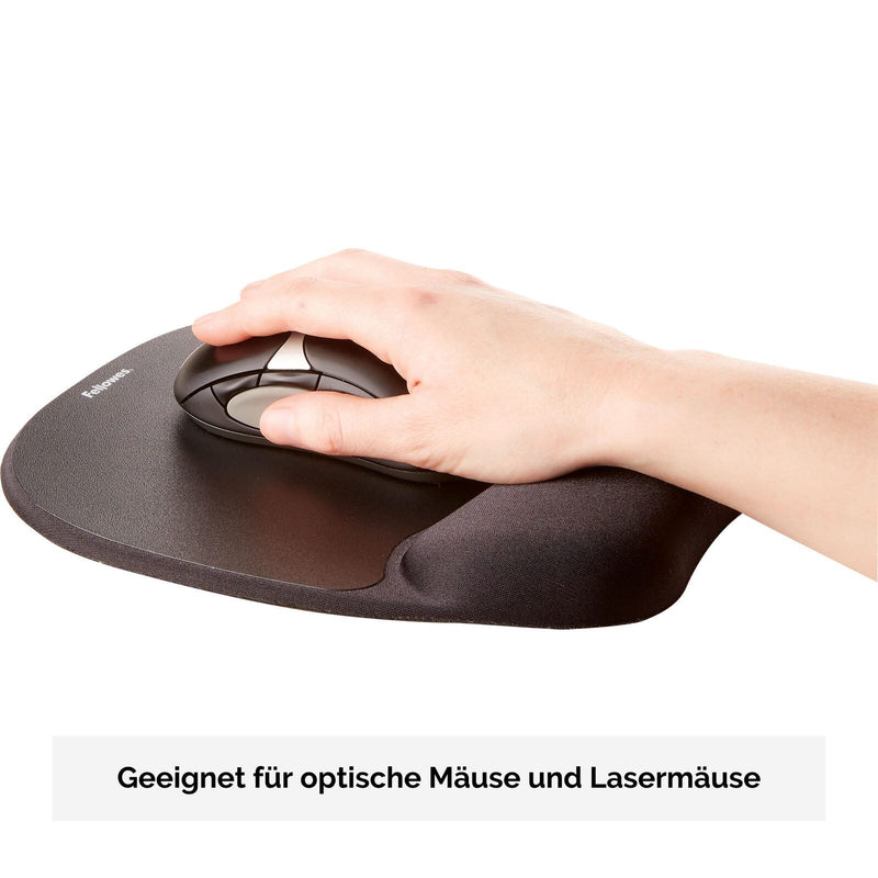 Fellowes Mousepad mit Handgelenkauflage Memory Foam schwarz