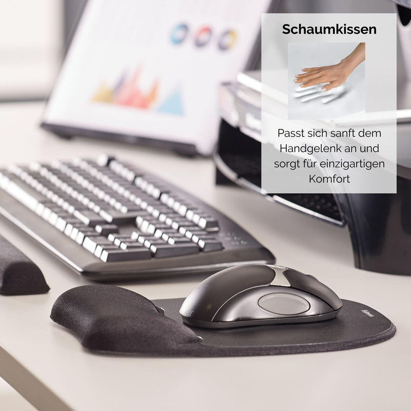 Fellowes Mousepad mit Handgelenkauflage Memory Foam schwarz