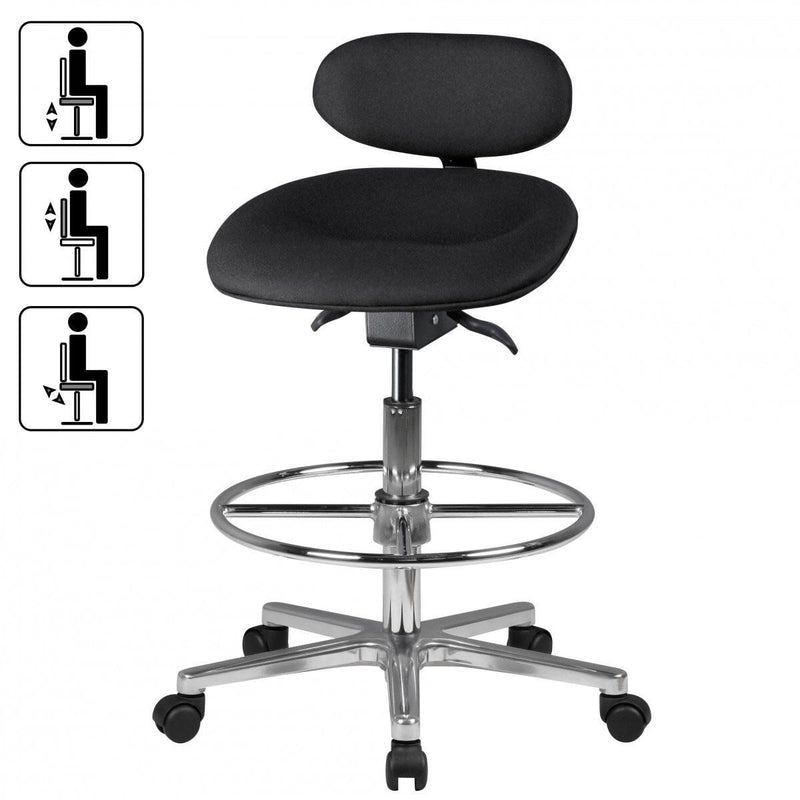 AMSTYLE Arbeitshocker SPM1.277 schwarz