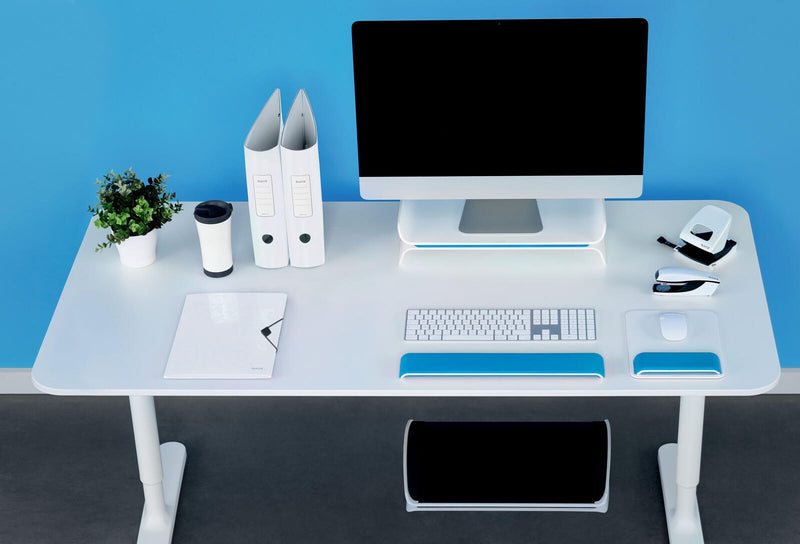 LEITZ Mousepad mit Handgelenkauflage Ergo WOW weiß, blau