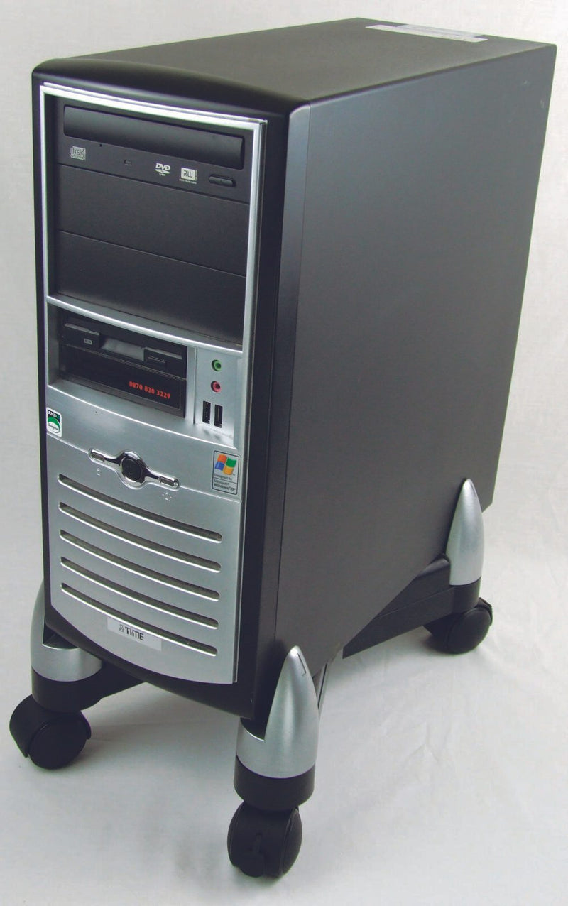 Fellowes PC-Ständer mit Rollen schwarz, silber