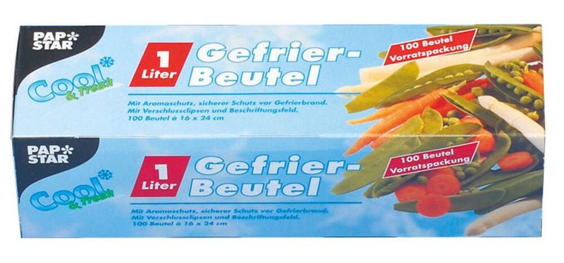 PAPSTAR Gefrierbeutel 14157 transparent 1,0 l