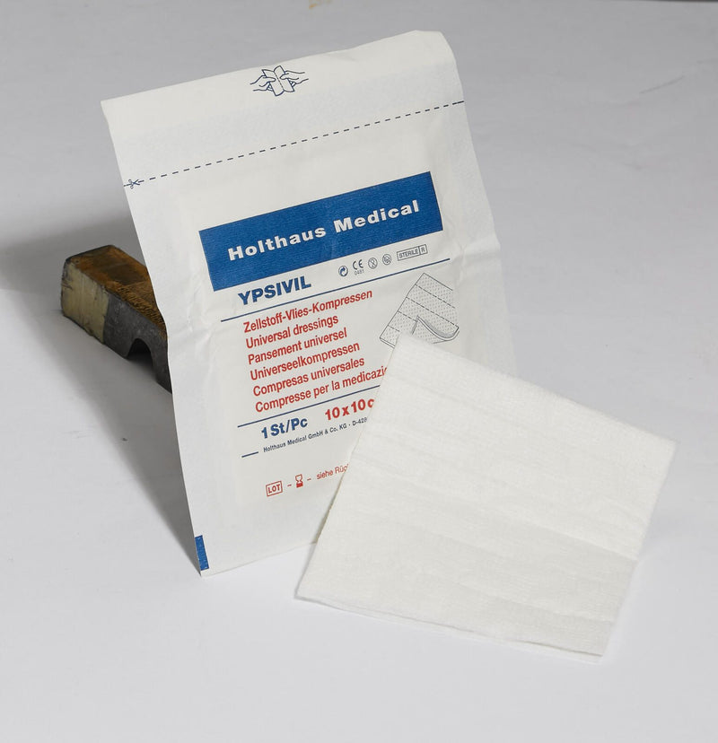 Holthaus Medical Kompressen 10 cm x 10 cm weiß