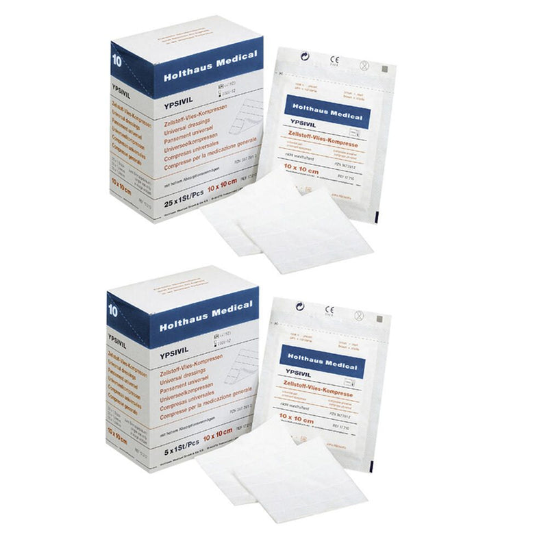 Holthaus Medical Vlies-Kompressen 10 cm x 10 cm weiß