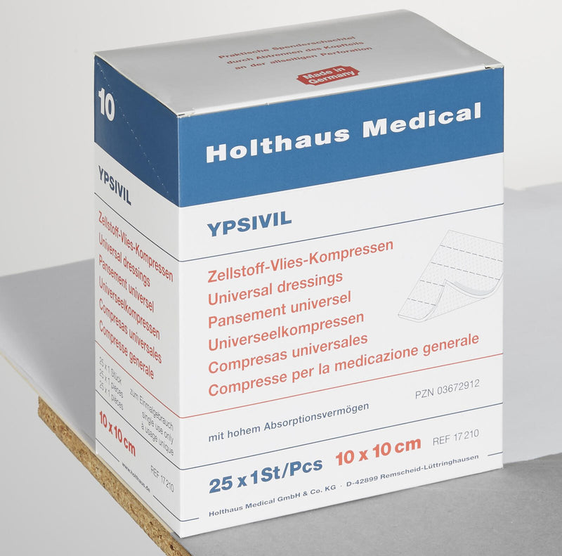 Holthaus Medical Vlies-Kompressen 10 cm x 10 cm weiß