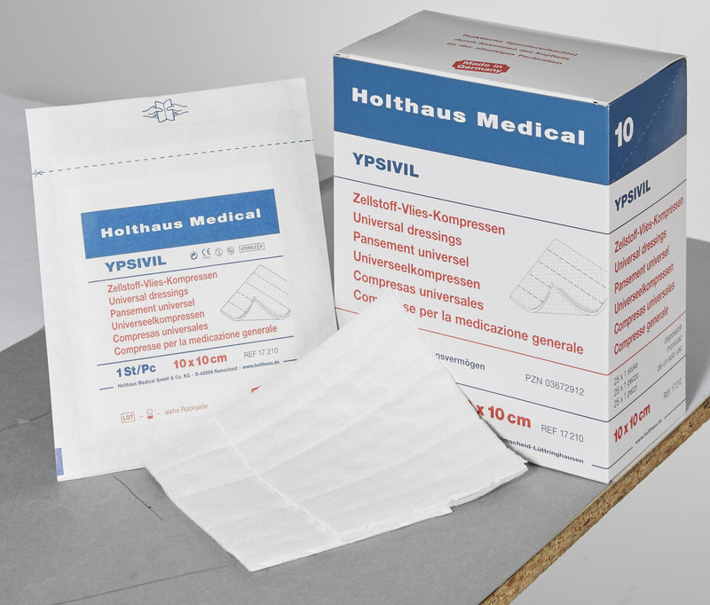 Holthaus Medical Vlies-Kompressen 10 cm x 10 cm weiß