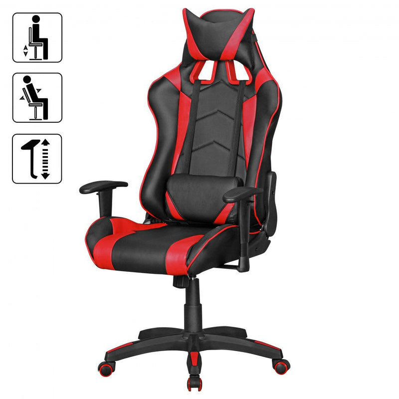 AMSTYLE Gamingstuhl schwarz/rot
