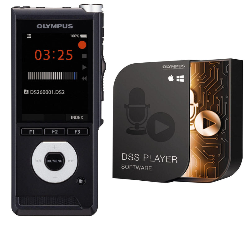 OLYMPUS DS-2600 + AS-2400 digitales Diktiergerät-Set 2 GB