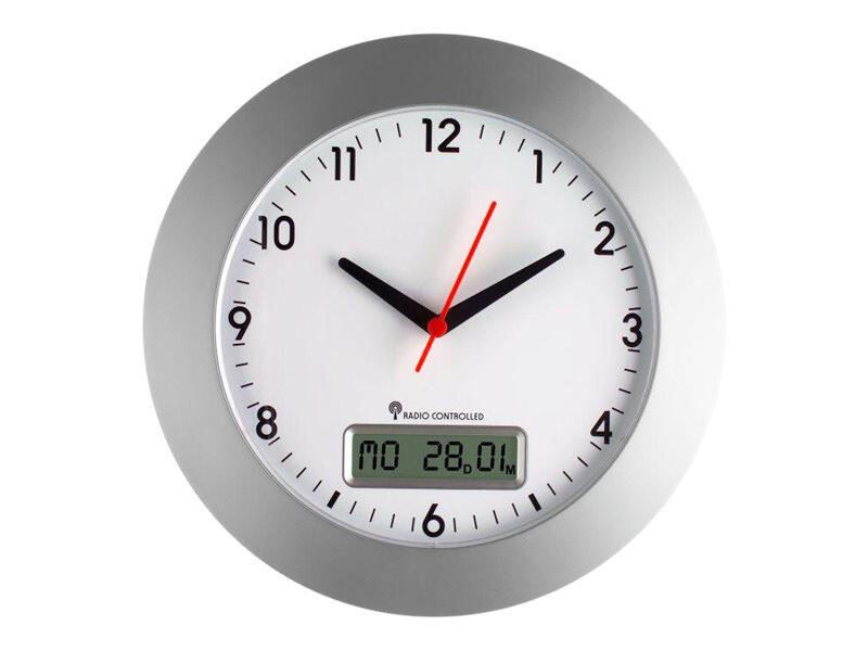 TFA® Funkwanduhr 98.1092 Ø 30 cm silber