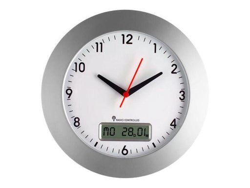 TFA® Funkwanduhr 98.1092 Ø 30 cm silber