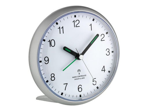TFA® Funkwecker 60.1506 Ø 11 cm silber