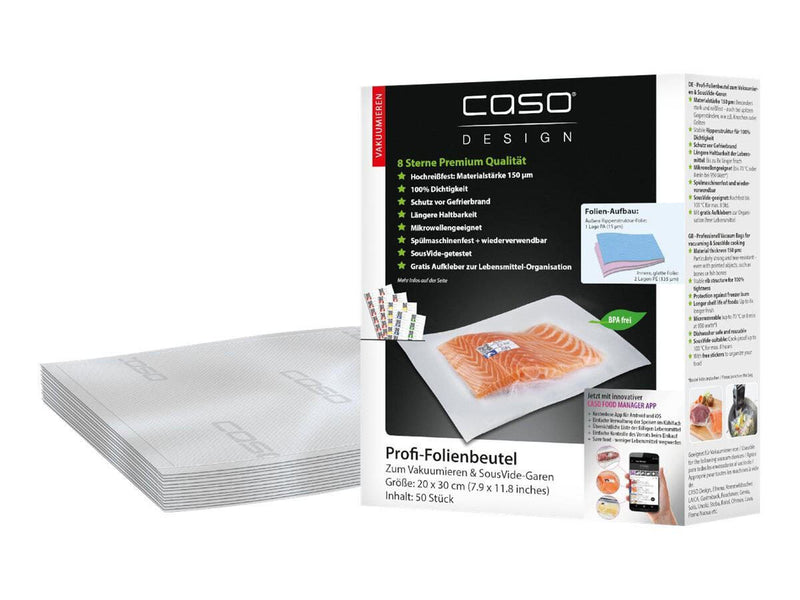 caso® Vakuumierbeutel für Lebensmittel 1219 transparent