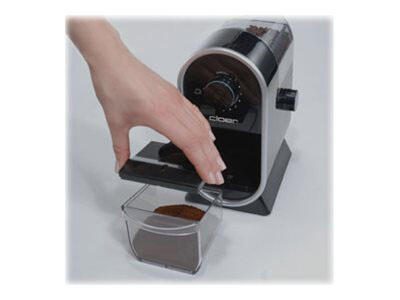 Cloer 7560 elektronische Kaffeemühle schwarz, transparent