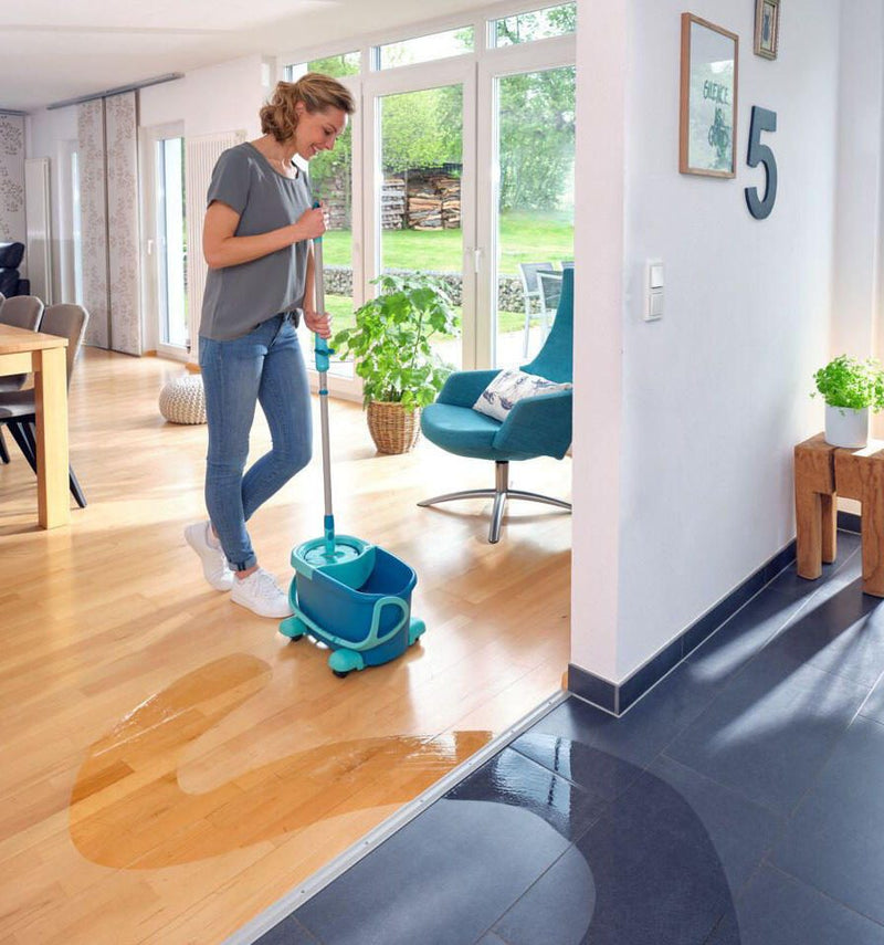 LEIFHEIT Clean Twist Ergo Rollwagen für Wischsysteme türkis