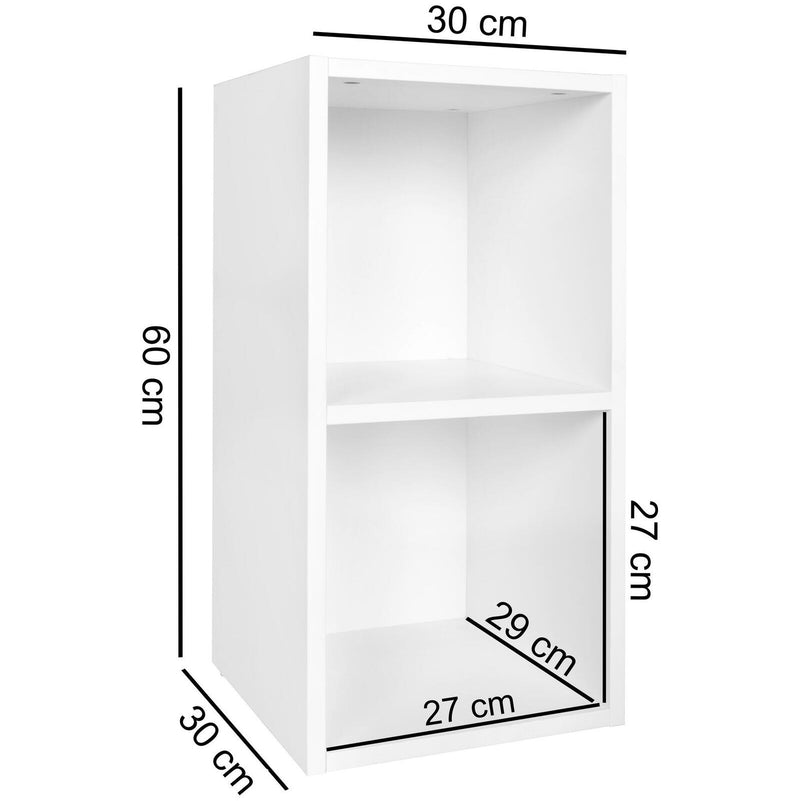 WOHNLING Regal 30 x 60 x 30 cm weiß