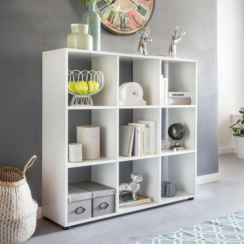 WOHNLING Regal ZARA 9 Fächer weiß