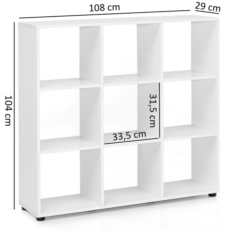 WOHNLING Regal ZARA 9 Fächer weiß