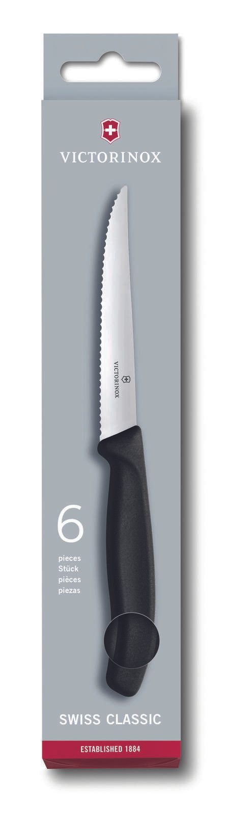 VICTORINOX Steakmesser Swiss Classic silber, schwarz