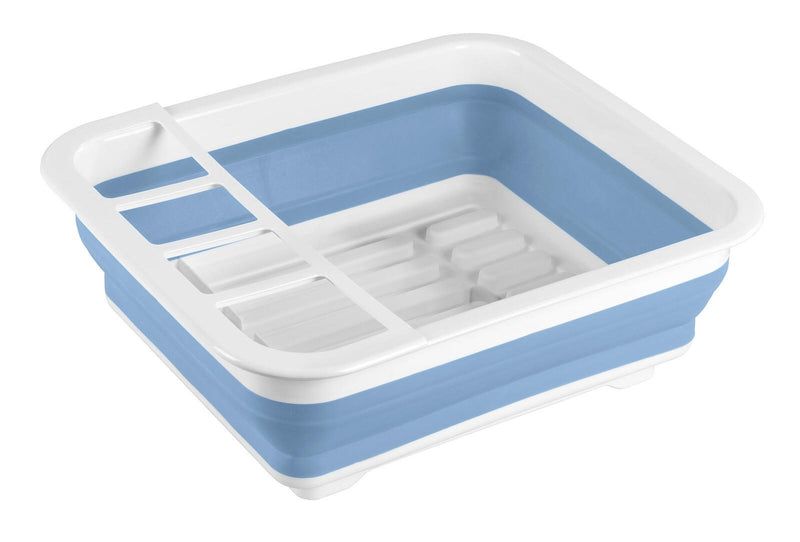 WENKO Geschirrabtropfständer weiß, blau