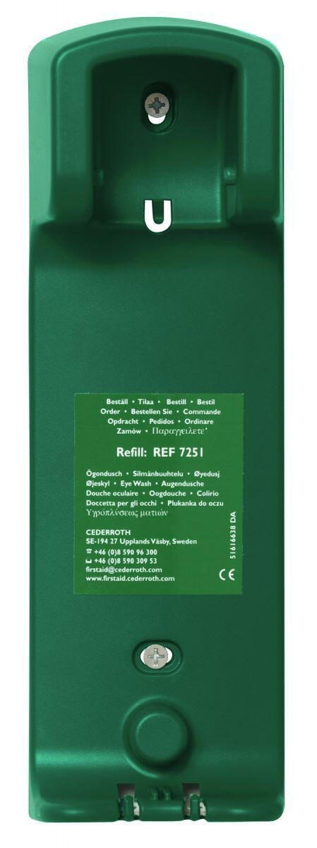 CEDERROTH Wandhalterung für Augenspülung 0,5 l grün