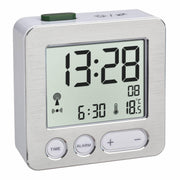 TFA® digitaler Funkwecker 60.2028 CHARGE IT WIRELESS silber