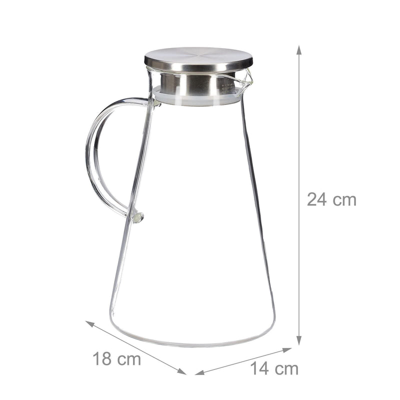 Relaxdays Glaskaraffe, 1,8 l