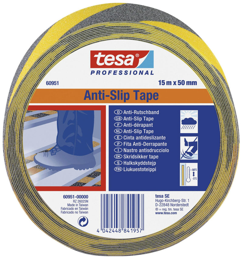 tesa Anti-Rutsch-Band 50 mm x 15 m gelb, schwarz