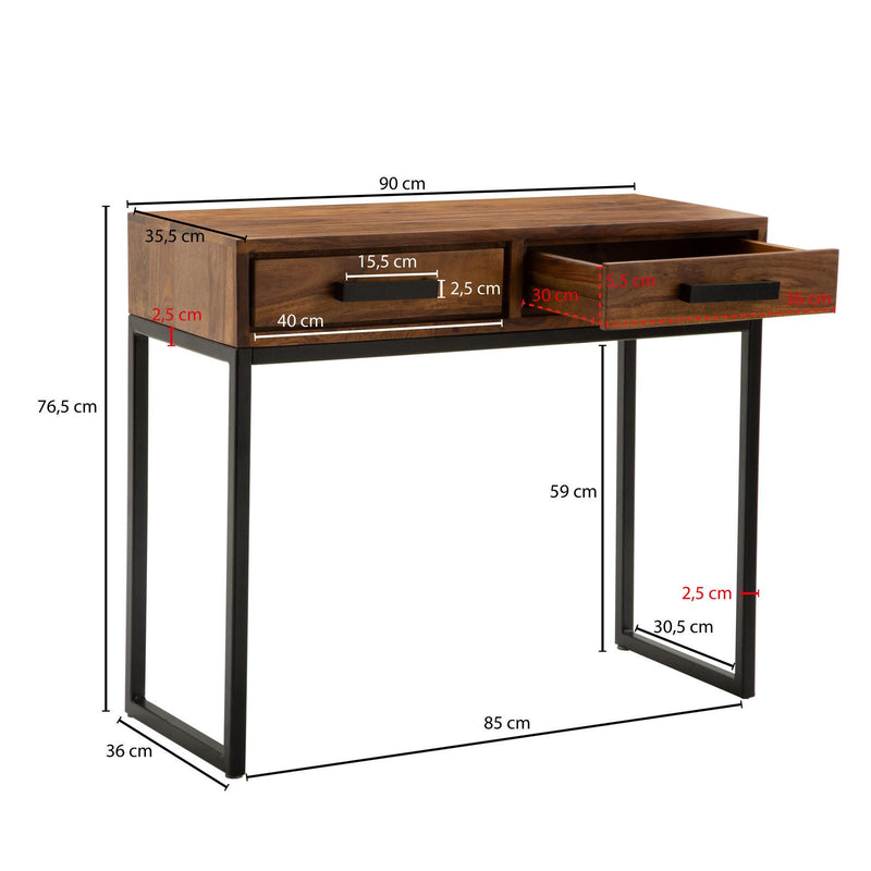 WOHNLING Beistelltisch Konsolentisch 90x76x36 cm