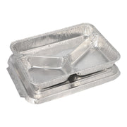 PAPSTAR Menüschalen mit Deckel 760,0 ml silber