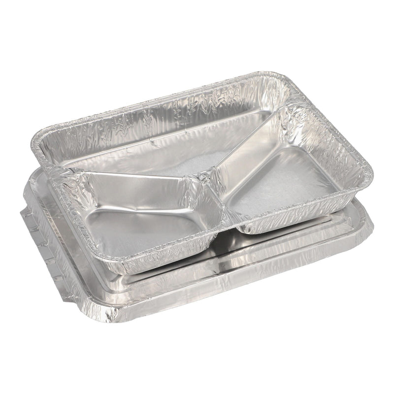 PAPSTAR Menüschalen mit Deckel 760,0 ml silber