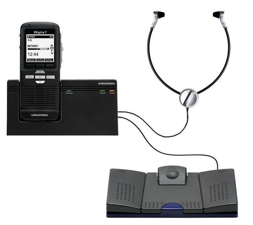 GRUNDIG Digta 7 Stand-alone Kit digitales Diktiergerät-Set 2 GB