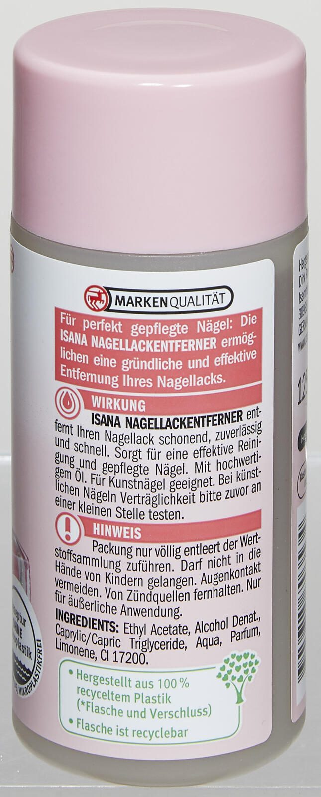 ISANA Nagellackentferner 125 ml
