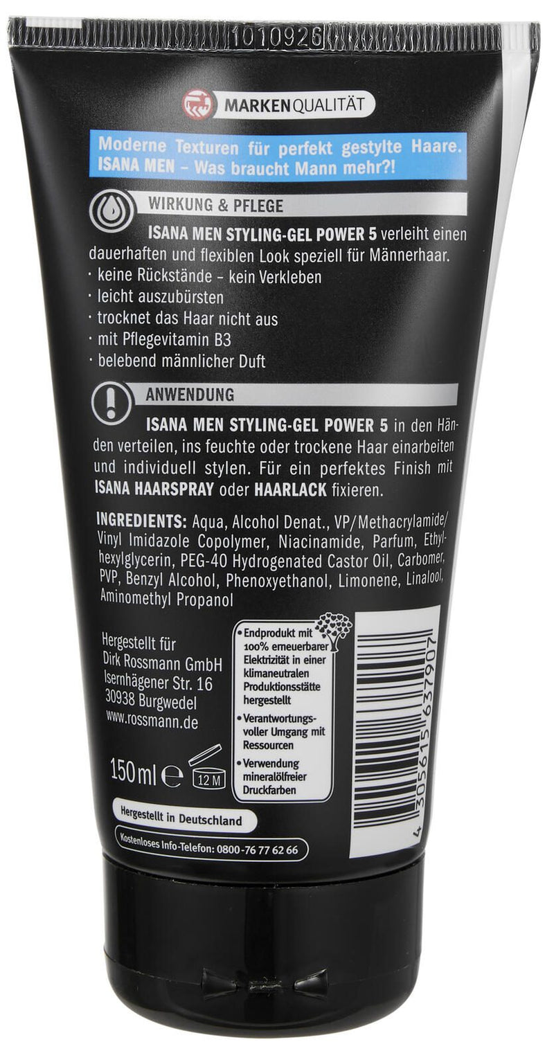 ISANA MEN POWER 5 Haargel 150 ml