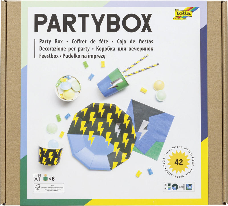 folia Blitze Party-Set mehrfarbig