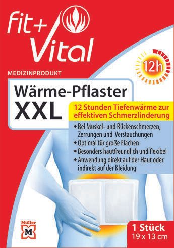 fit+vital Wärmepflaster XXL 19 cm x 13 cm