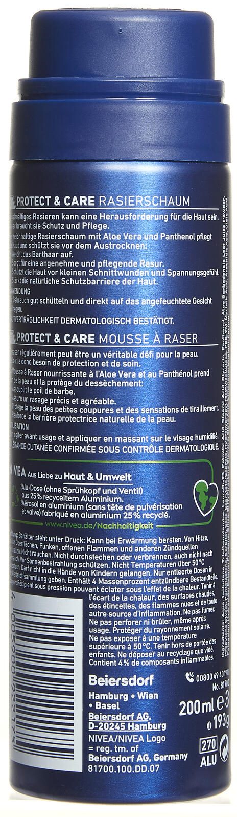 NIVEA MEN PROTECT & CARE Rasierschaum 200 ml