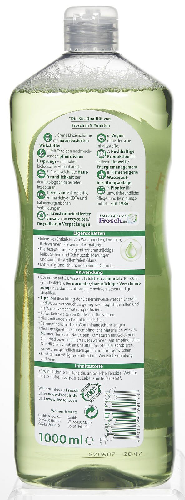 Frosch® Essigreiniger Neutral 1,00 l