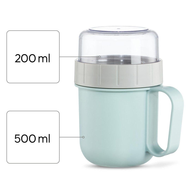 xavax® Müslibecher To Go Speisebehälter 8.7 cm 0,7 l pastellblau