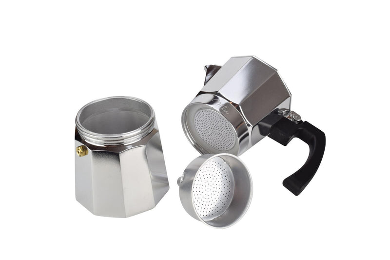 Milu 3 Tassen Espressokocher silber/schwarz