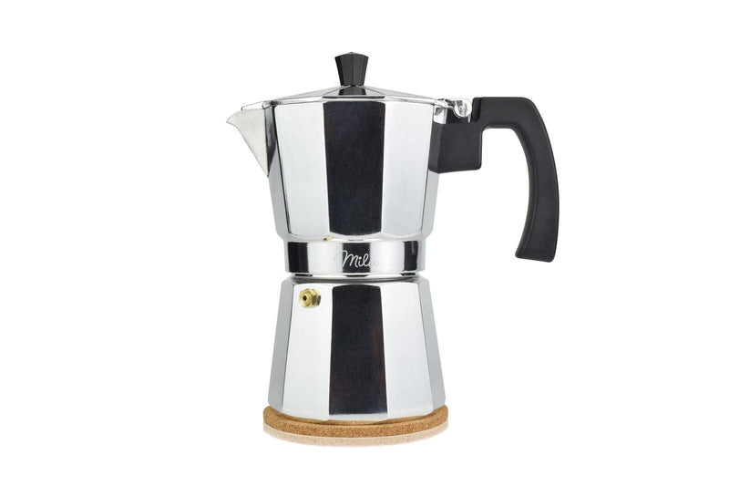Milu 3 Tassen Espressokocher silber/schwarz