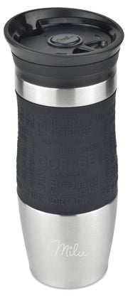 Milu Isolierbecher-Set to go (3-ltg.) - 370 ml - schwarz