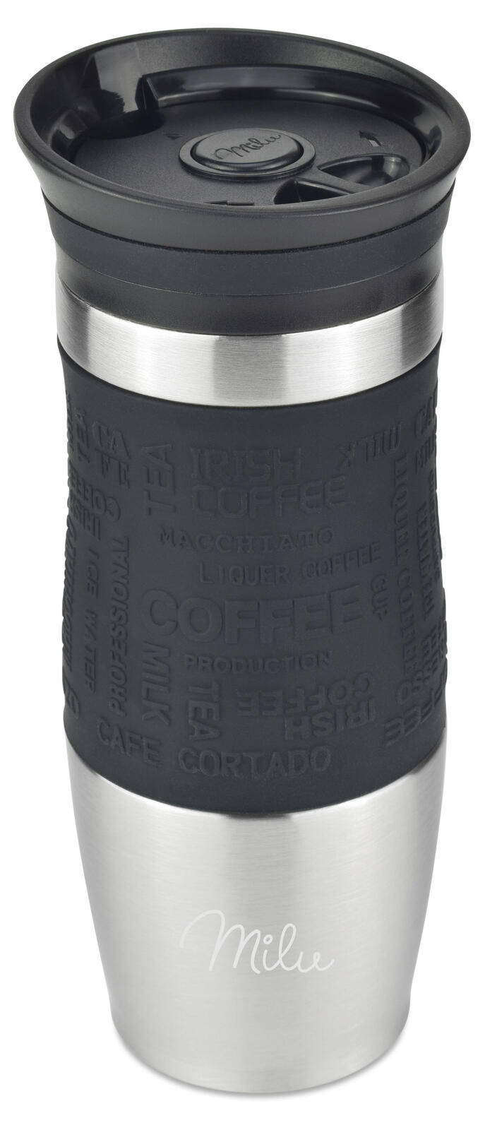 Milu Isolierbecher-Set to go (3-ltg.) - 370 ml - schwarz