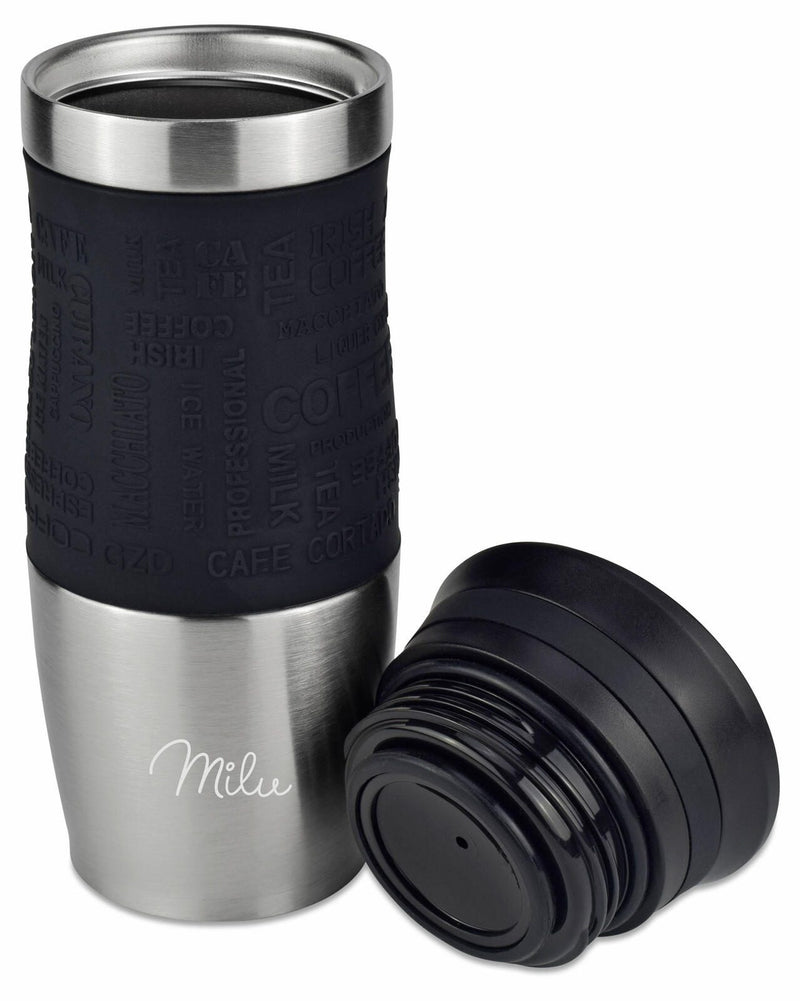 Milu Isolierbecher-Set to go (3-ltg.) - 370 ml - schwarz